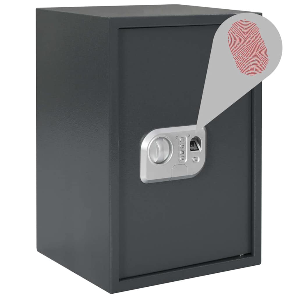 Digital Safe with Lock Dark grey 31 x 35 x 50 cm Steel