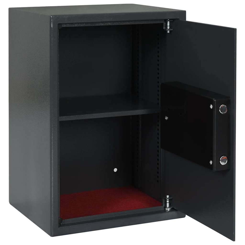 Digital Safe with Lock Dark grey 31 x 35 x 50 cm Steel