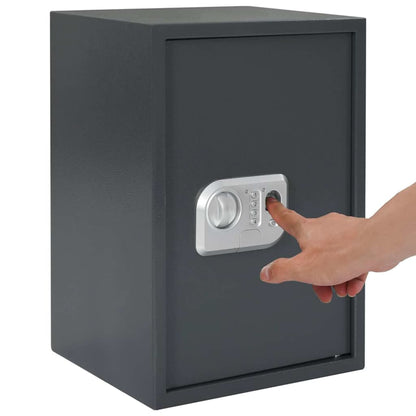 Digital Safe with Lock Dark grey 31 x 35 x 50 cm Steel