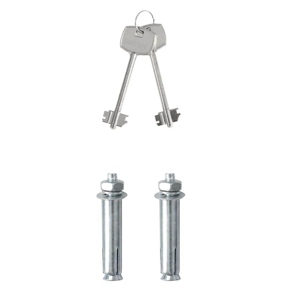 Safe Box with Lock Grey 17 x 23 x 17 cm Steel