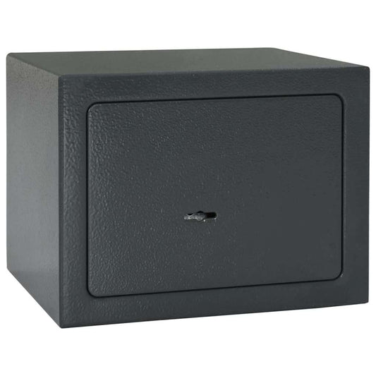 Safe Box with Lock Grey 17 x 23 x 17 cm Steel