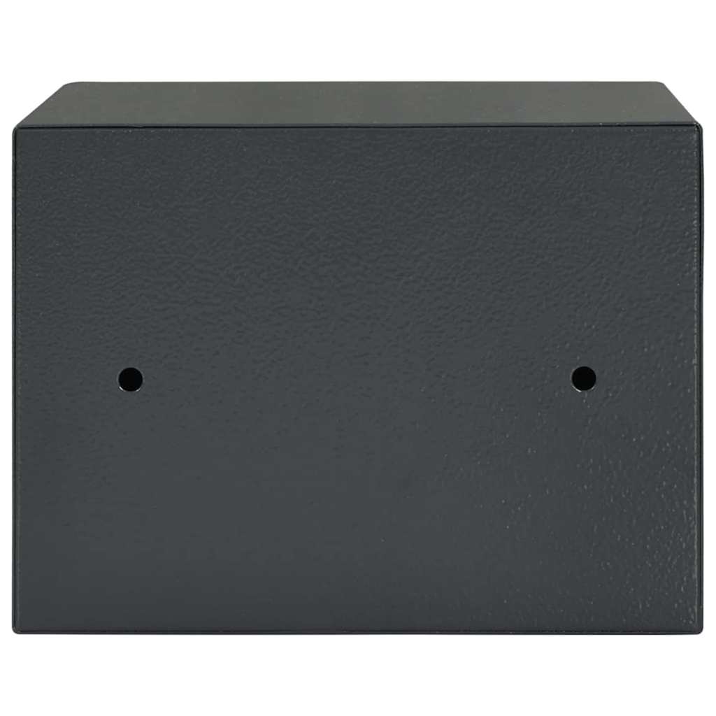 Safe Box with Lock Grey 17 x 23 x 17 cm Steel