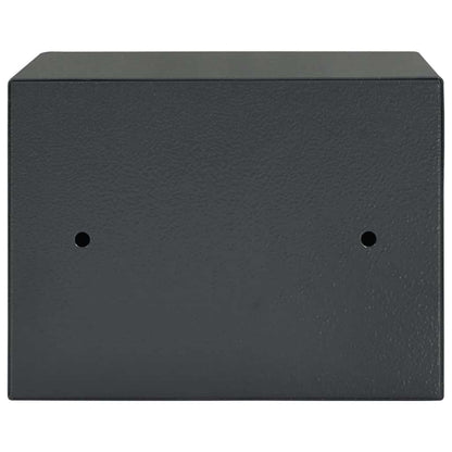 Safe Box with Lock Grey 17 x 23 x 17 cm Steel