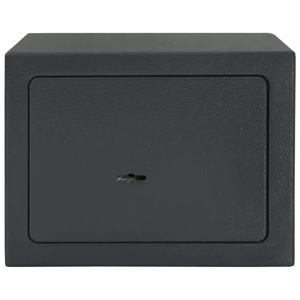 Safe Box with Lock Grey 17 x 23 x 17 cm Steel