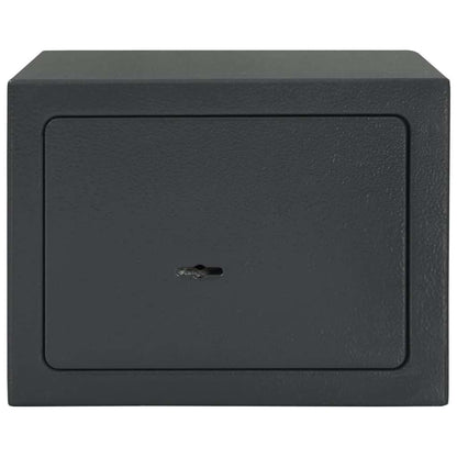 Safe Box with Lock Grey 17 x 23 x 17 cm Steel