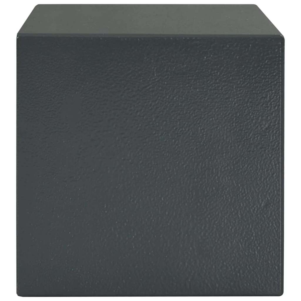 Safe Box with Lock Grey 17 x 23 x 17 cm Steel