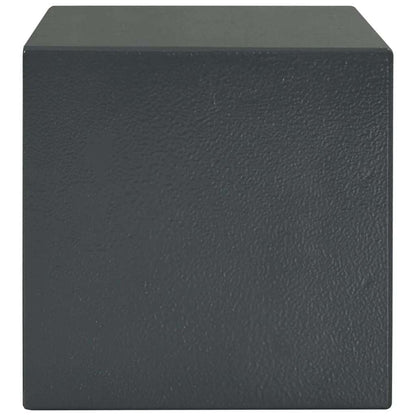 Safe Box with Lock Grey 17 x 23 x 17 cm Steel