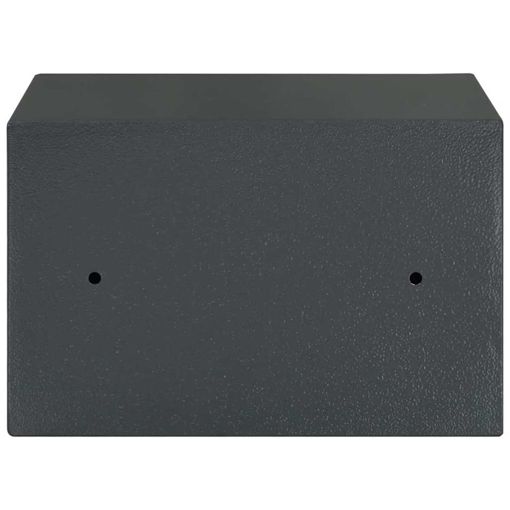 Safe Box with Lock Grey 20 x 31 x 20 cm Steel