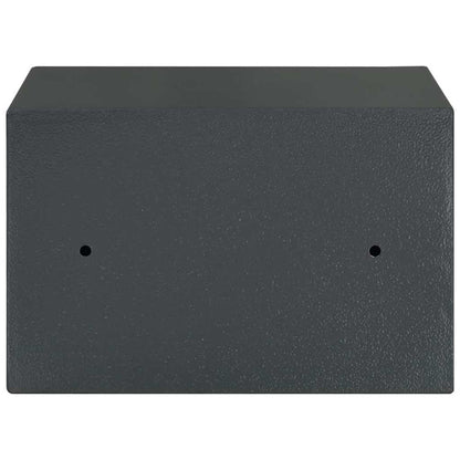Safe Box with Lock Grey 20 x 31 x 20 cm Steel