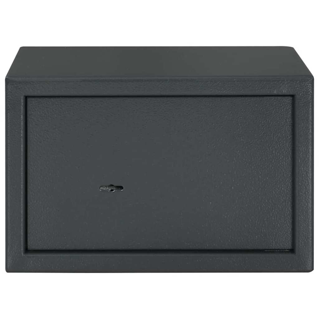Safe Box with Lock Grey 20 x 31 x 20 cm Steel