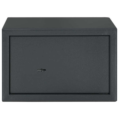 Safe Box with Lock Grey 20 x 31 x 20 cm Steel