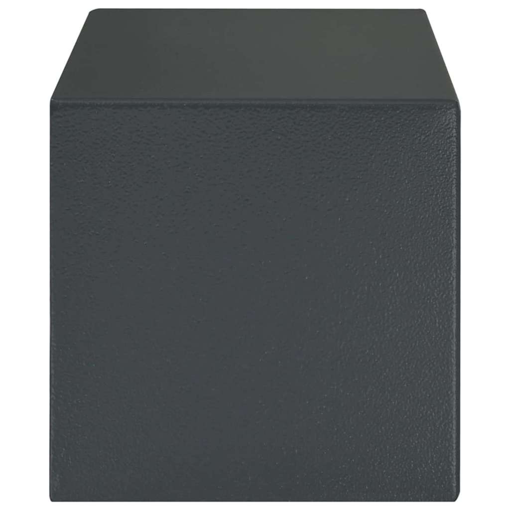Safe Box with Lock Grey 20 x 31 x 20 cm Steel