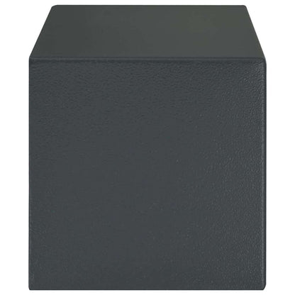 Safe Box with Lock Grey 20 x 31 x 20 cm Steel