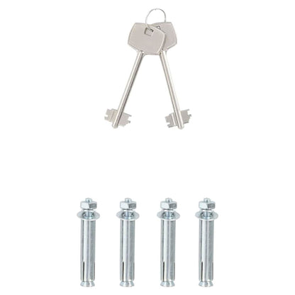 Safe Box with Lock Grey 25 x 35 x 25 cm Steel