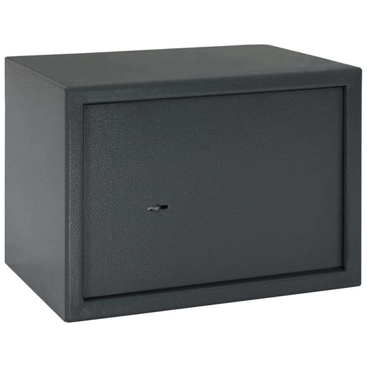 Safe Box with Lock Grey 25 x 35 x 25 cm Steel