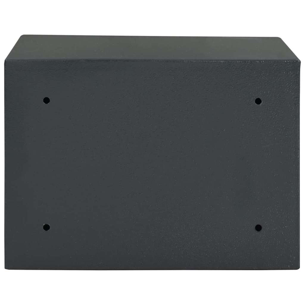 Safe Box with Lock Grey 25 x 35 x 25 cm Steel
