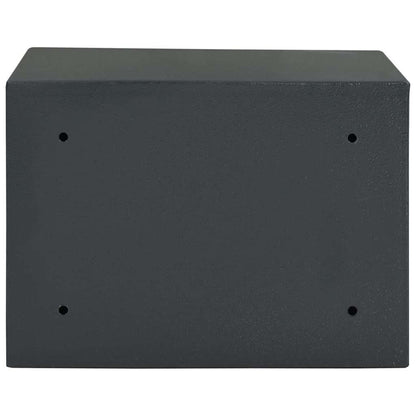 Safe Box with Lock Grey 25 x 35 x 25 cm Steel