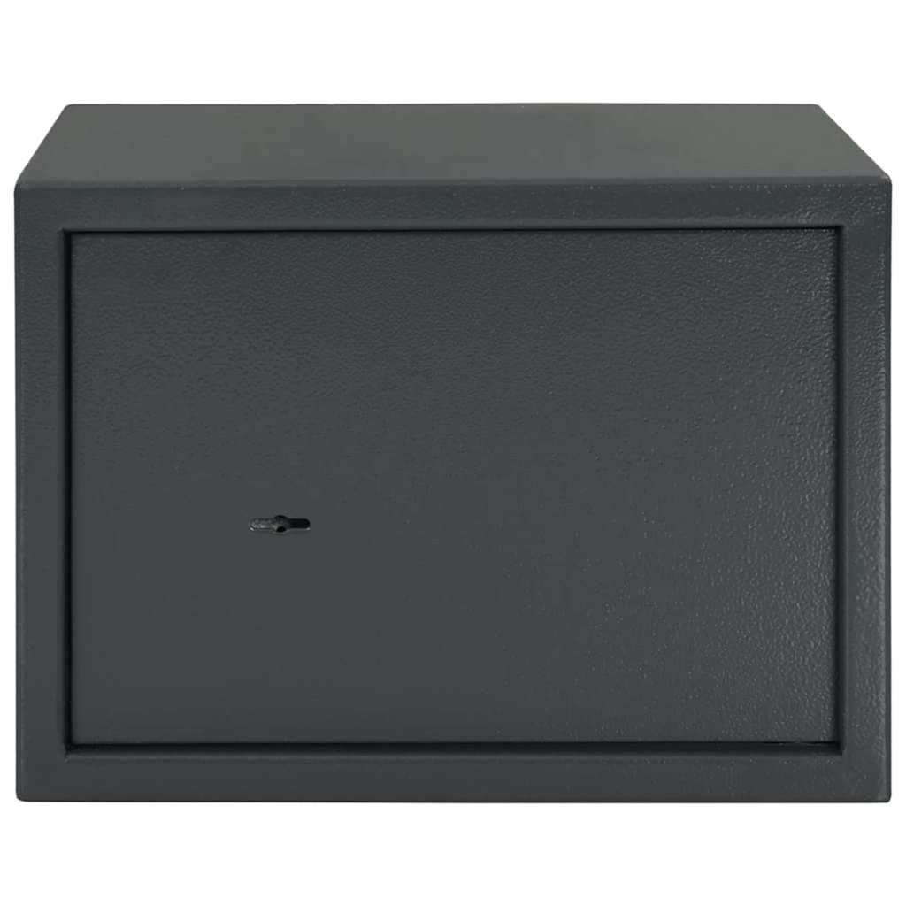 Safe Box with Lock Grey 25 x 35 x 25 cm Steel