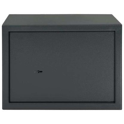 Safe Box with Lock Grey 25 x 35 x 25 cm Steel
