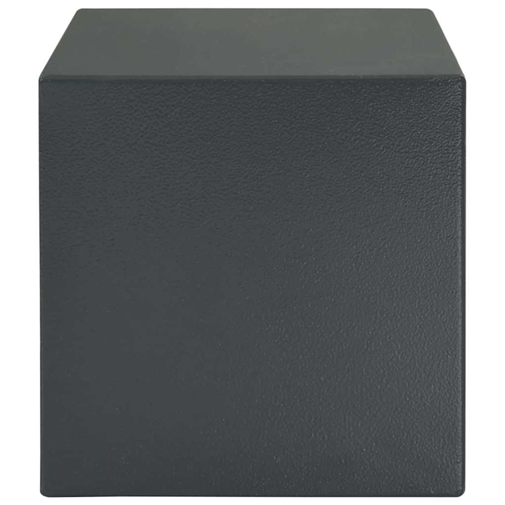 Safe Box with Lock Grey 25 x 35 x 25 cm Steel