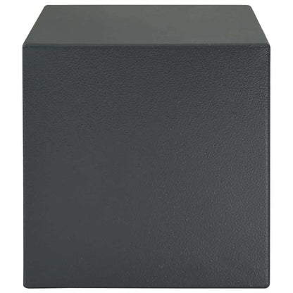 Safe Box with Lock Grey 25 x 35 x 25 cm Steel