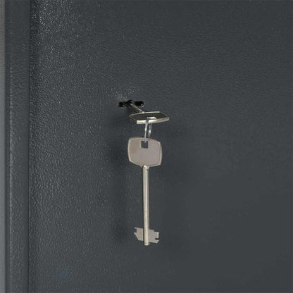 Safe Box with Lock Grey 31 x 35 x 50 cm Steel