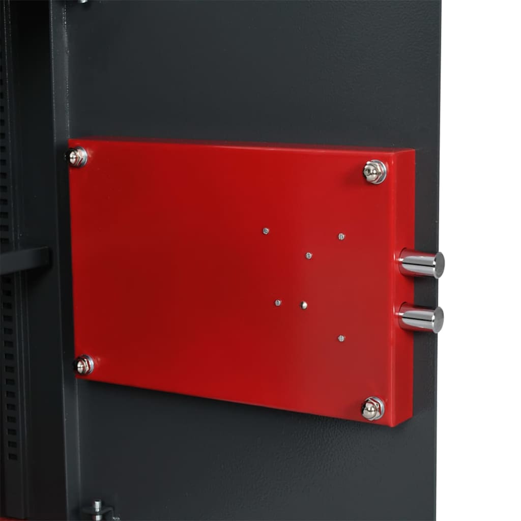 Safe Box with Lock Grey 31 x 35 x 50 cm Steel