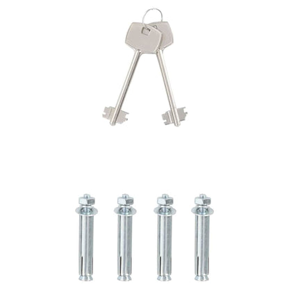 Safe Box with Lock Grey 31 x 35 x 50 cm Steel