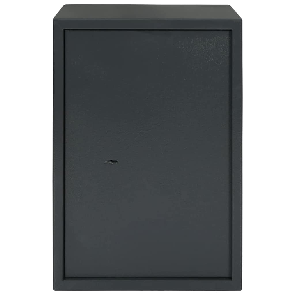 Safe Box with Lock Grey 31 x 35 x 50 cm Steel