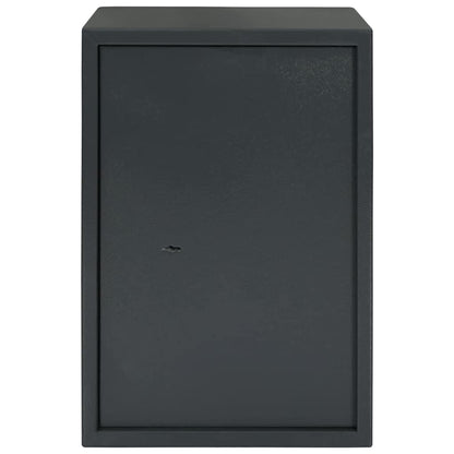 Safe Box with Lock Grey 31 x 35 x 50 cm Steel