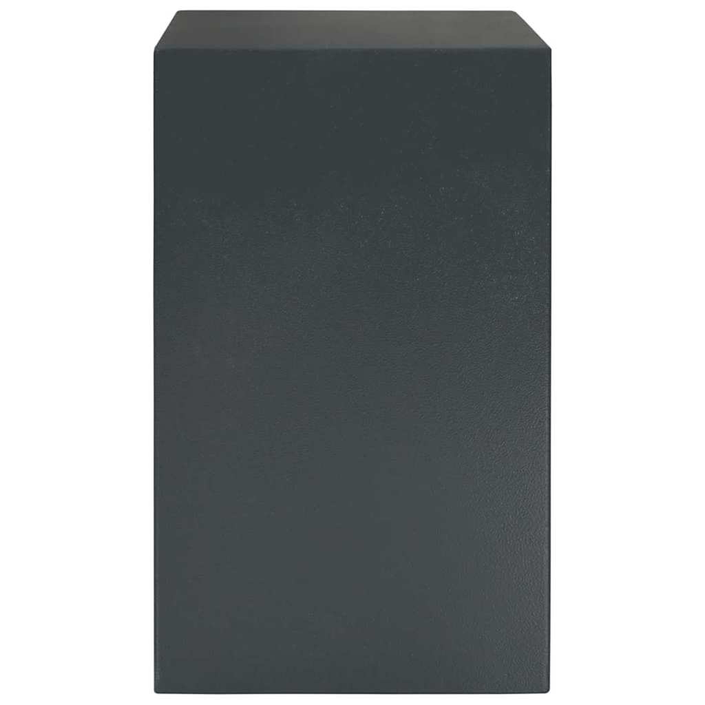 Safe Box with Lock Grey 31 x 35 x 50 cm Steel