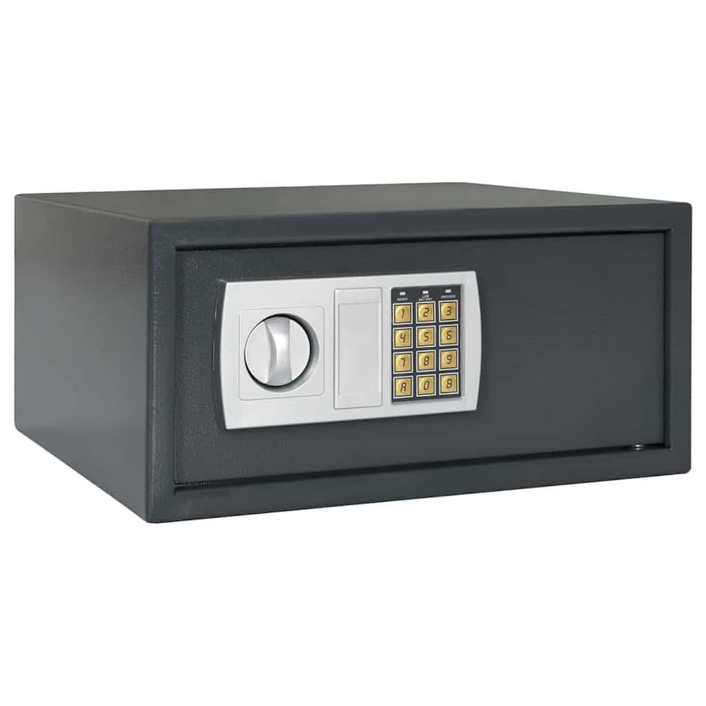Digital Safe with Lock Dark grey 42 x 37 x 20 cm Steel
