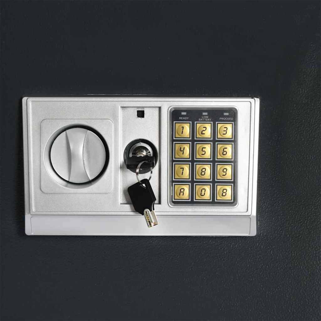 Digital Safe with Lock Dark grey 35 x 31 x 80 cm Steel