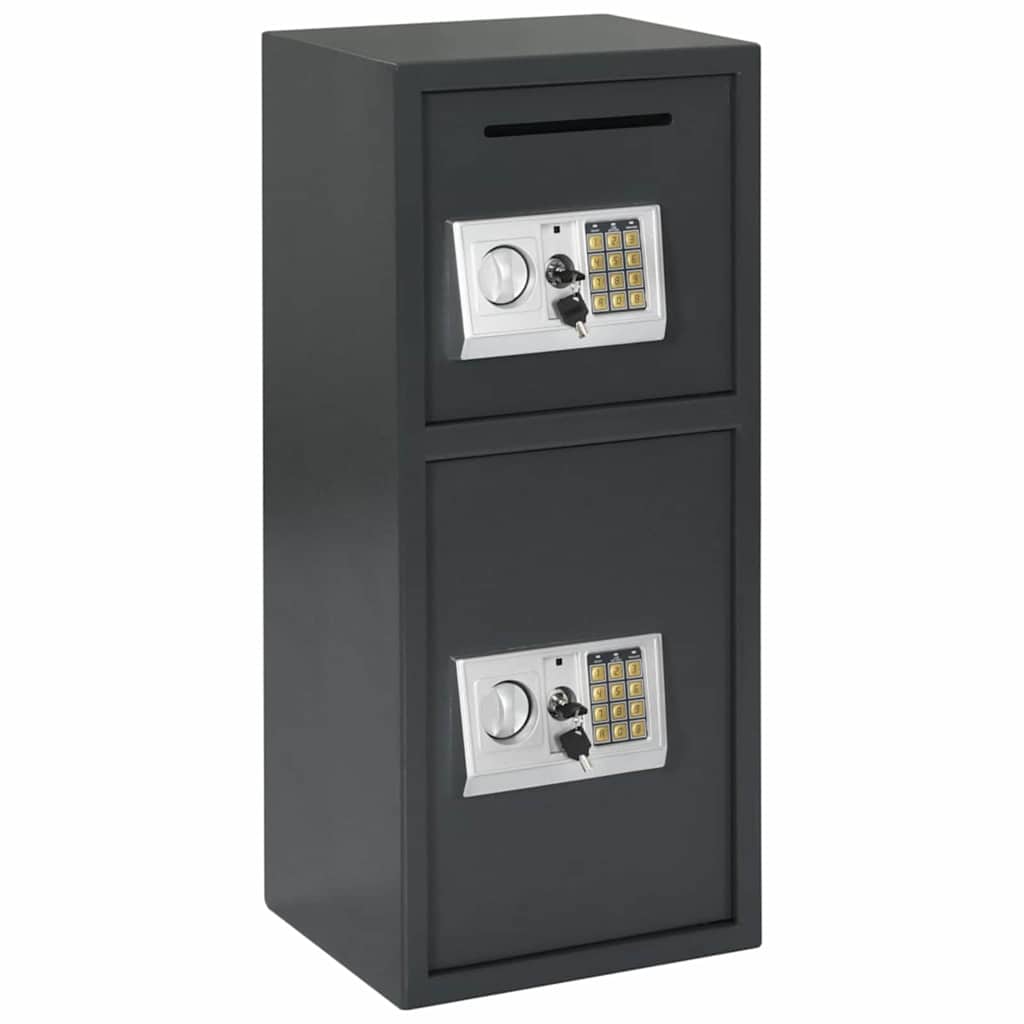 Digital Safe with Lock Dark grey 35 x 31 x 80 cm Steel