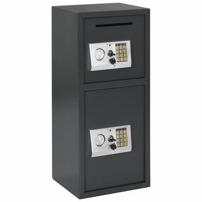 Digital Safe with Lock Dark grey 35 x 31 x 80 cm Steel