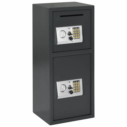 Digital Safe with Lock Dark grey 35 x 31 x 80 cm Steel