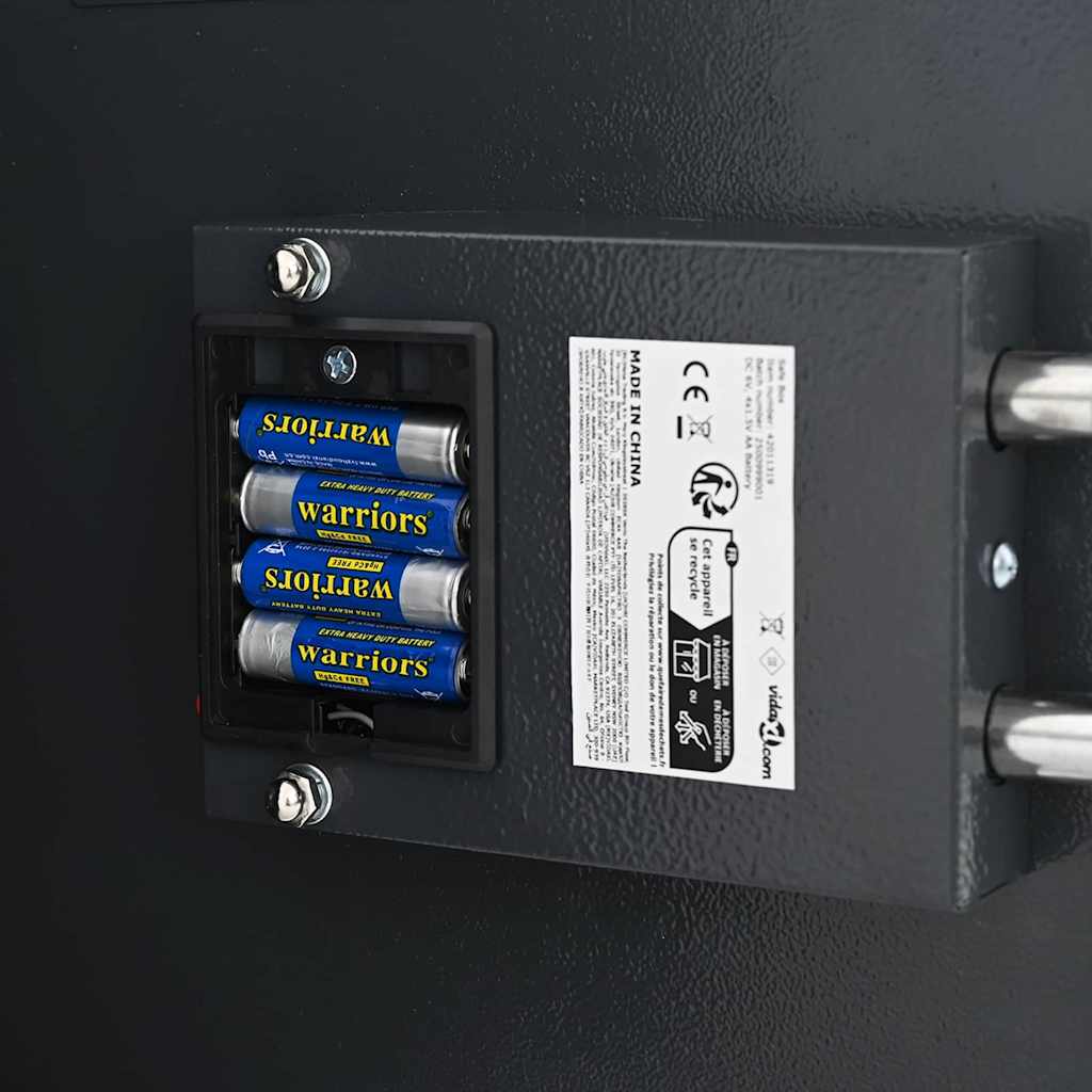 Digital Safe with Lock Grey 30 x 10 x 36.5 cm Steel