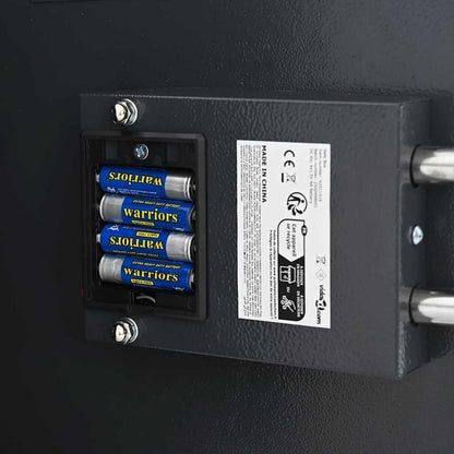 Digital Safe with Lock Grey 30 x 10 x 36.5 cm Steel