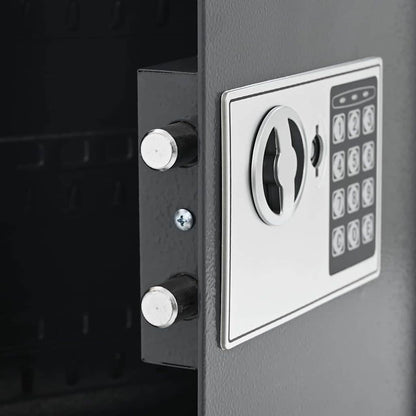 Digital Safe with Lock Grey 30 x 10 x 36.5 cm Steel