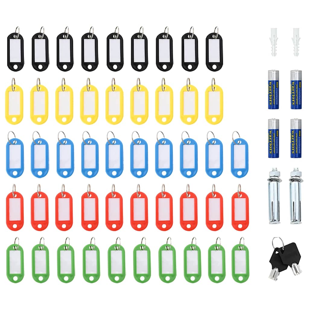 Digital Safe with Lock Grey 30 x 10 x 36.5 cm Steel