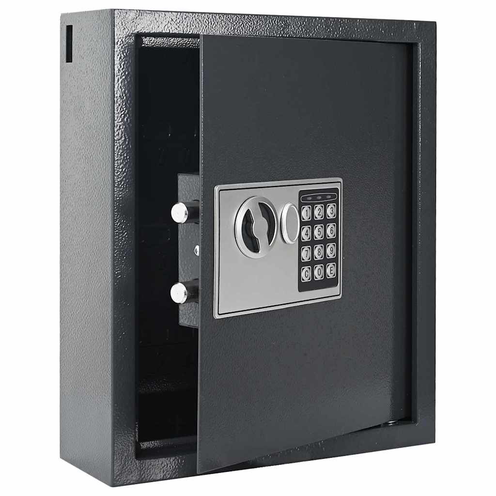 Digital Safe with Lock Grey 30 x 10 x 36.5 cm Steel