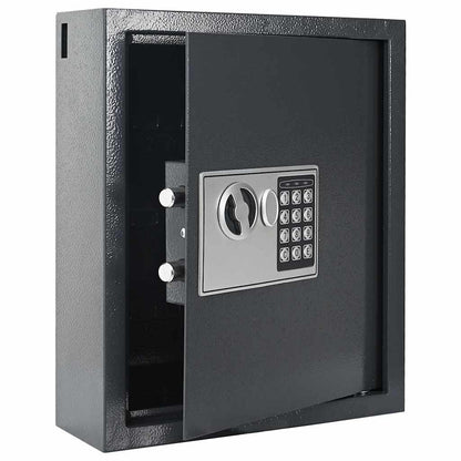 Digital Safe with Lock Grey 30 x 10 x 36.5 cm Steel