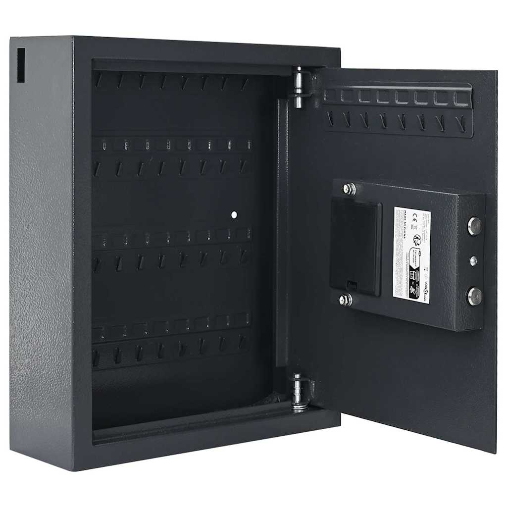 Digital Safe with Lock Grey 30 x 10 x 36.5 cm Steel