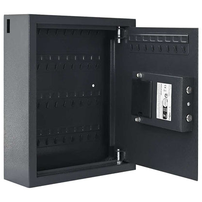 Digital Safe with Lock Grey 30 x 10 x 36.5 cm Steel