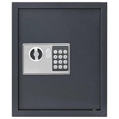Digital Safe with Lock Grey 30 x 10 x 36.5 cm Steel