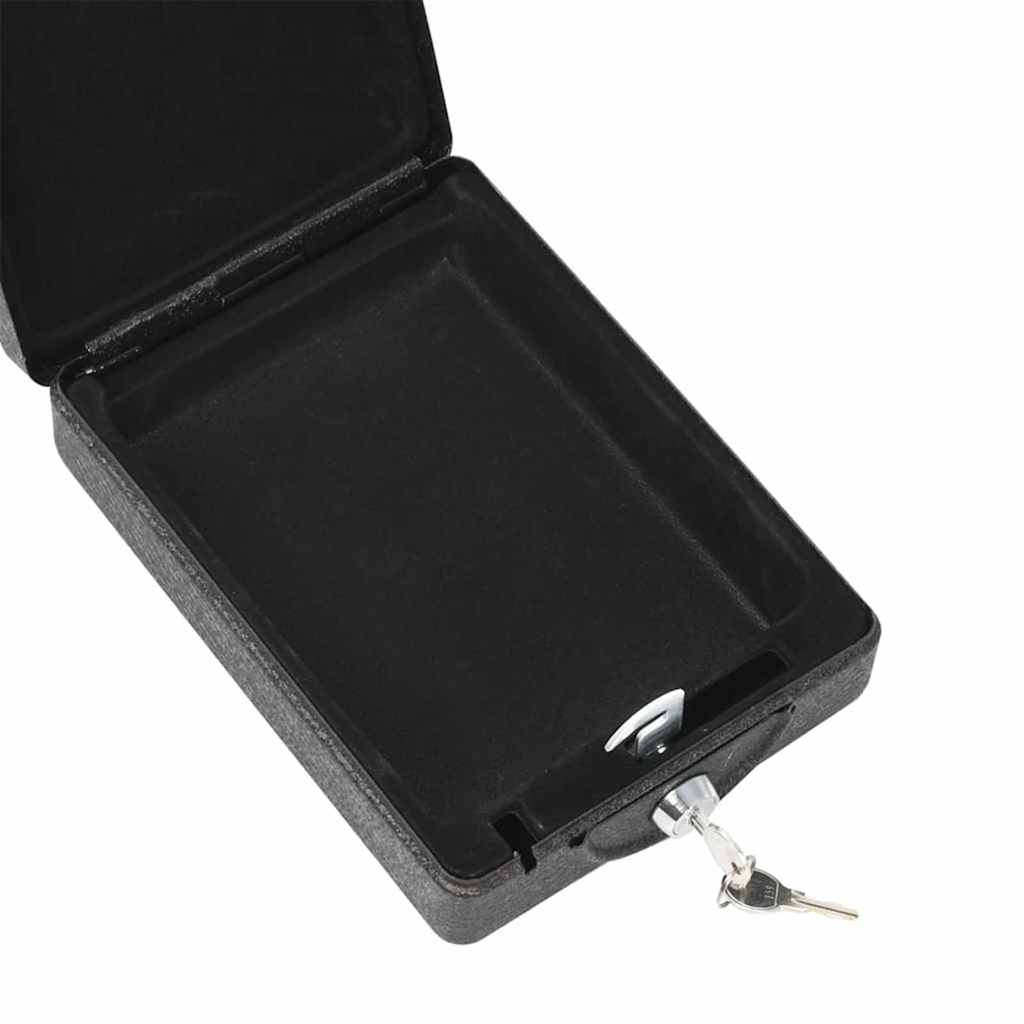 Car Safe with Lock Black 21.8 x 16 x 7 cm Steel