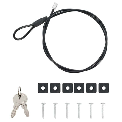 Car Safe with Lock Black 21.8 x 16 x 7 cm Steel