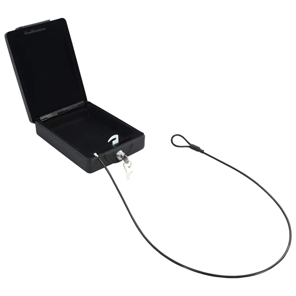 Car Safe with Lock Black 21.8 x 16 x 7 cm Steel