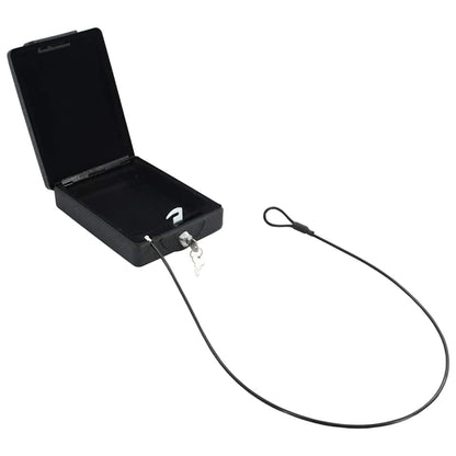 Car Safe with Lock Black 21.8 x 16 x 7 cm Steel