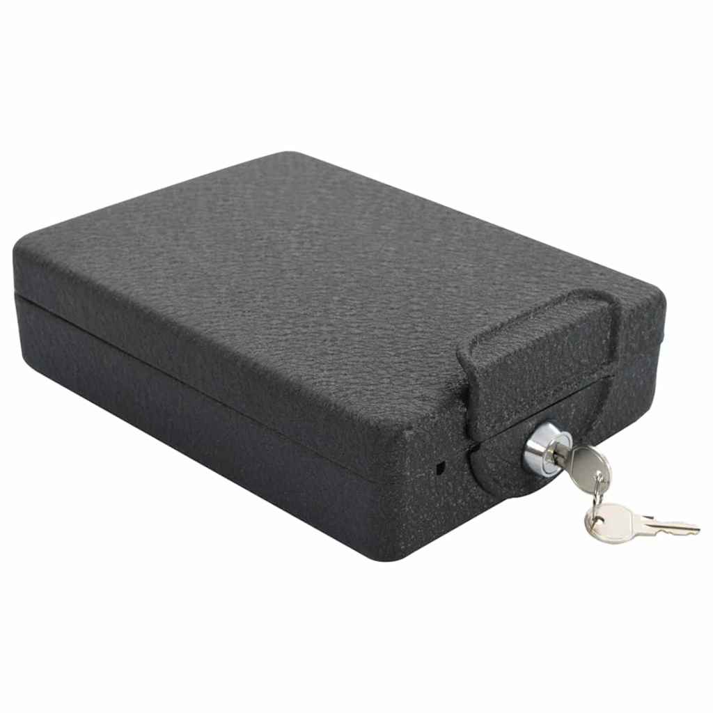 Car Safe with Lock Black 21.8 x 16 x 7 cm Steel